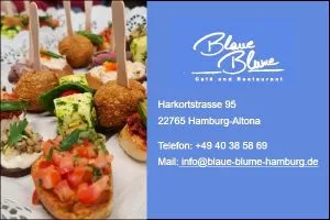 Blaue Blume, Café und Restaurant, Harkortstraße 95, Hamburg-Altona